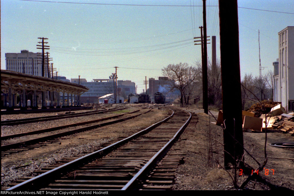 The view looking southbound in the Seaboard yard